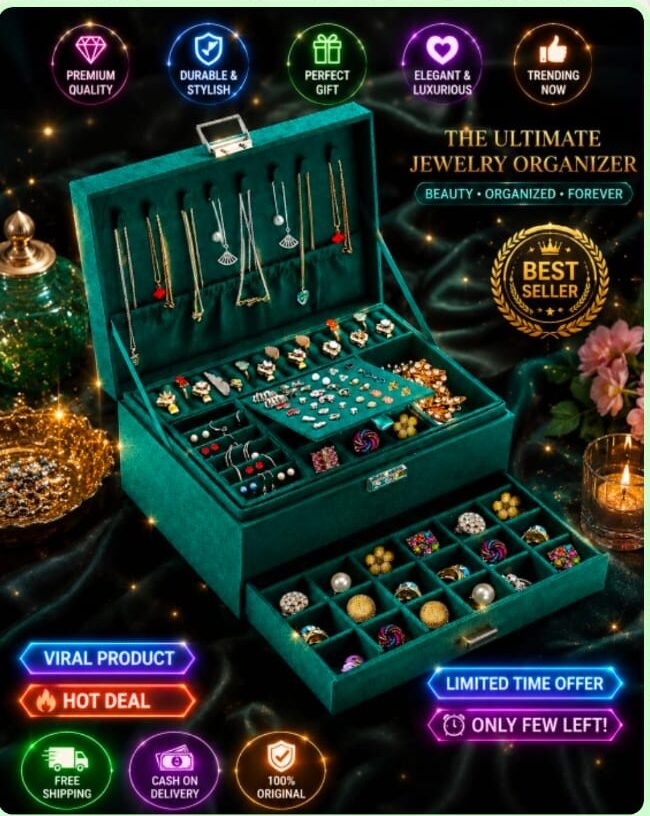 Royal Velvet Jewelry  Organizer Box  | हर  Jewellery रहेगी Safe, Stylish
